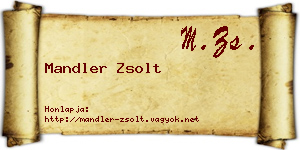 Mandler Zsolt névjegykártya